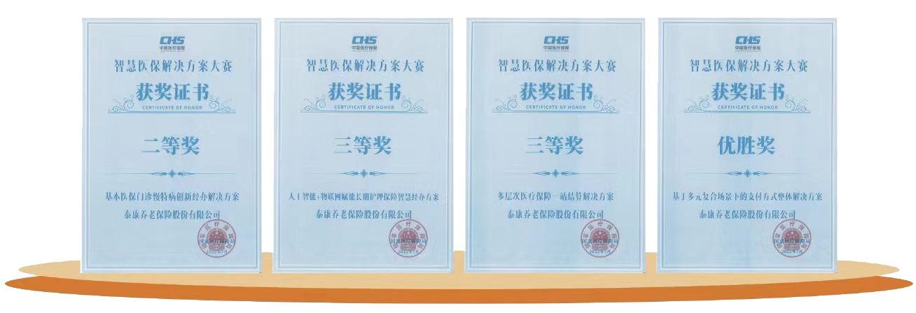 国家医保局智慧医保解决方案大赛四项奖项